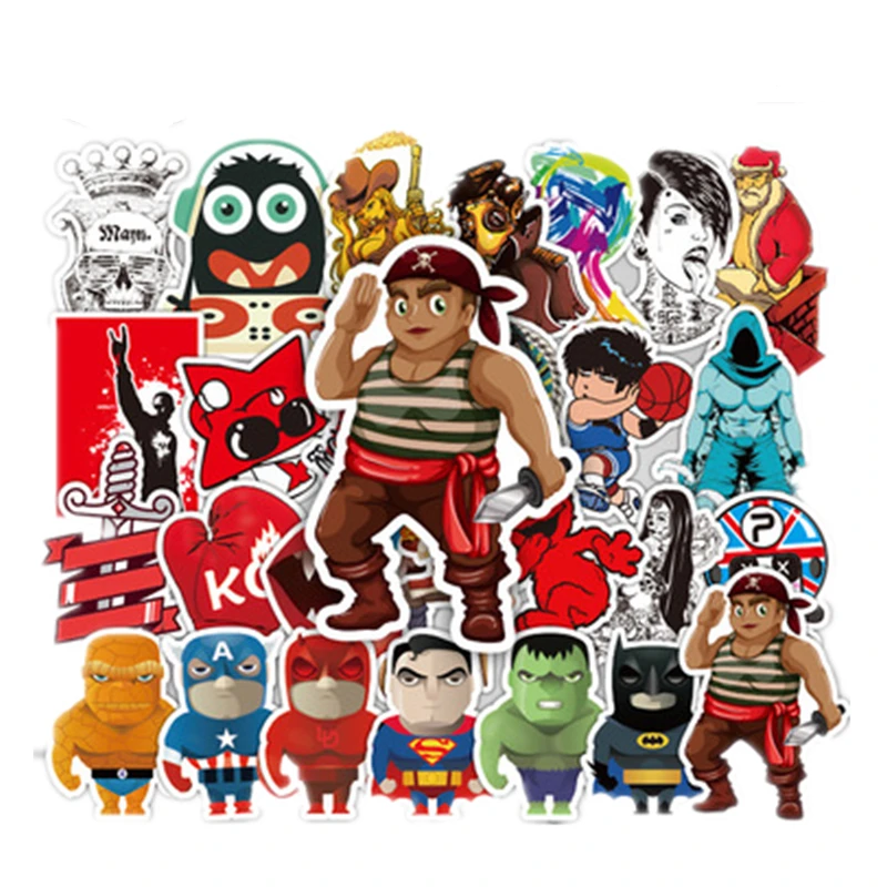 50pcs Sticker Pack Mixed Galaxy Stickers on Laptop Decal Bicycle Stickers DIY Guitar Skateboard Luggage Car Computer Stickers