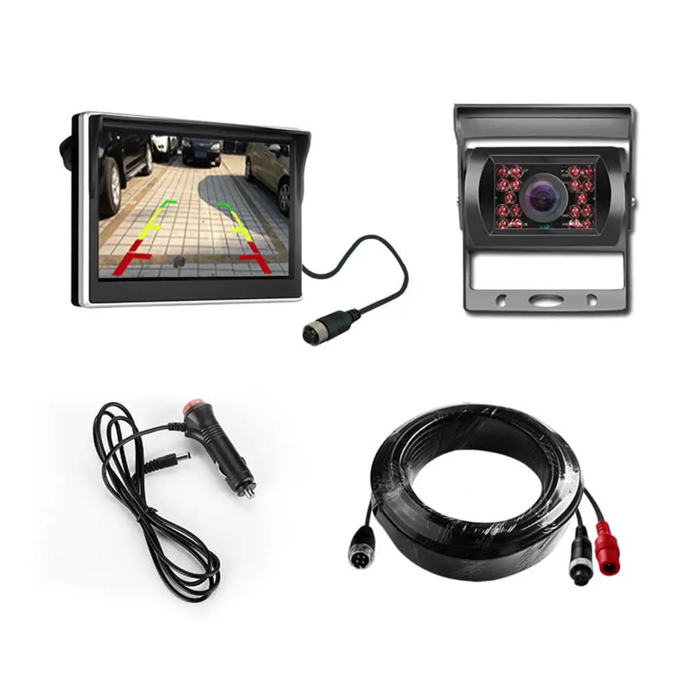 

Truck Reversing Cemera Suit With 5 Inch HD Display Infrared Bus Rear View Camera HD Shooting And Display Car Accessories