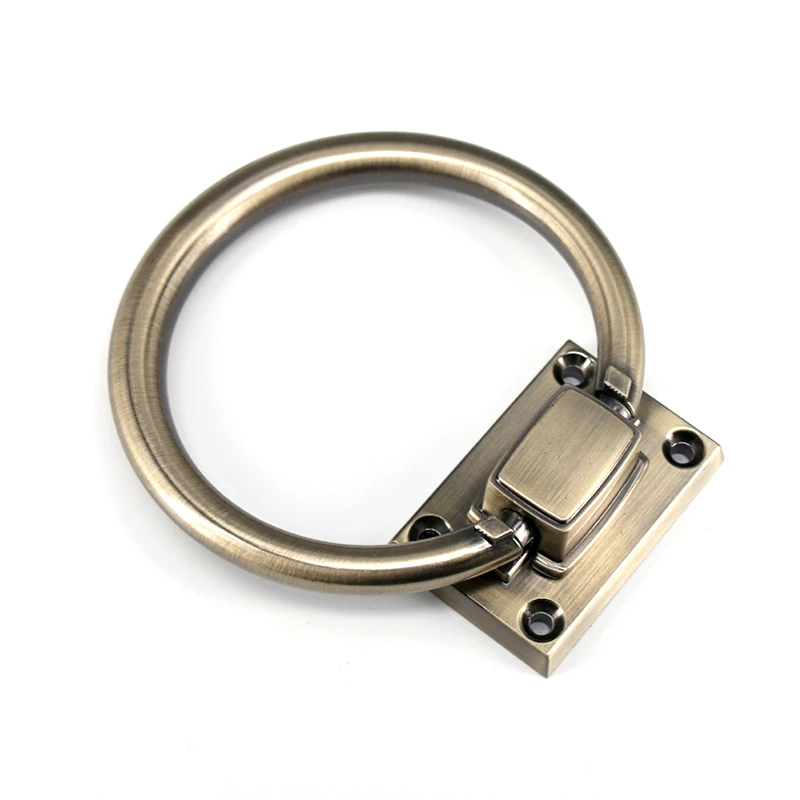 1x Round Bronze Tone large drop rings door knocker wooden chair sofas handles pulls knobs Antique furniture handles