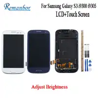 Remanbor For Samsung Galaxy S3 LCD i9300 i9305 i9300i i9301 i9301i LCD Display and Touch Screen +Frame With Tools And Adhesive