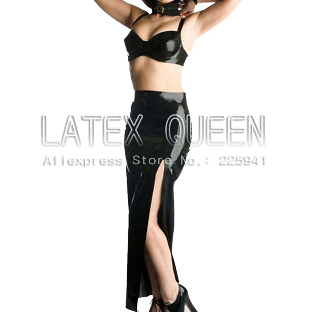 

Fashion Sexy Long Latex Skirt