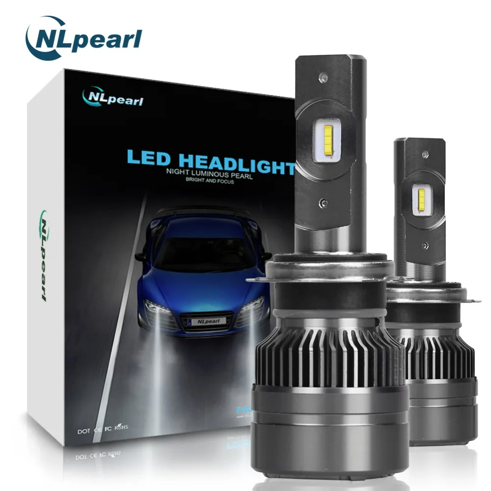 

NLpearl 2Pcs 16000LM/Pair Csp 6000K Car Led Bulb H7 Led Headlight Bulbs H1 H11 H3 9012 9005 9006 H4 Super Led H7 Canbus 12V