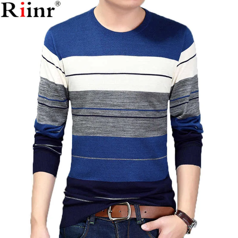 

Riinr New Mens Sweaters For 2018 Autumn Winter Knitted Wool Sweater Men Casual O-Neck Pull Homme Cashmere Pullover Men Shirt