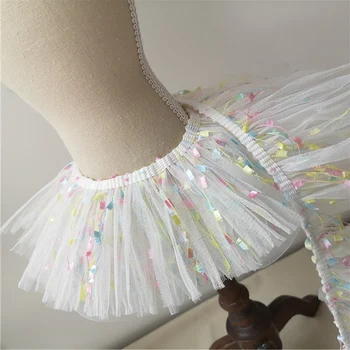 

5 Yard/lot tassel ribbon lace fabric tassel fringe trimming Children's doll net lace accessories