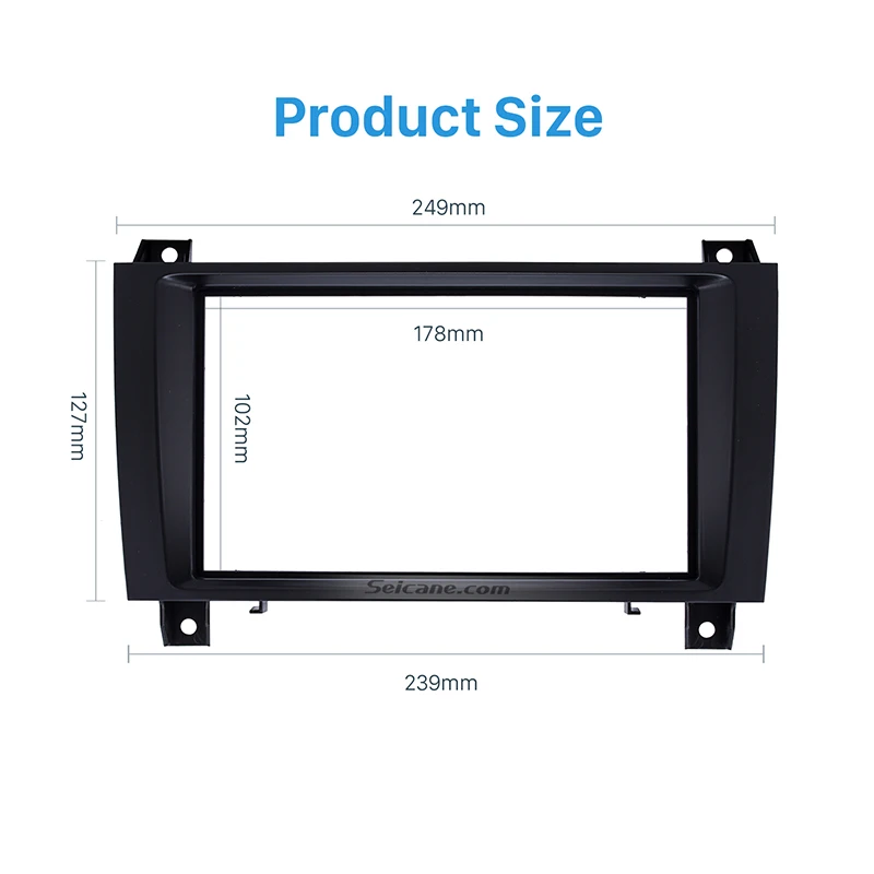 Seicane стерео тире Панель Рамка двойной Din Автомобильный Радио панель для 2004 2005 2006 2007 2008 2009 2010 2011 Mercedes BENZ SLK R171