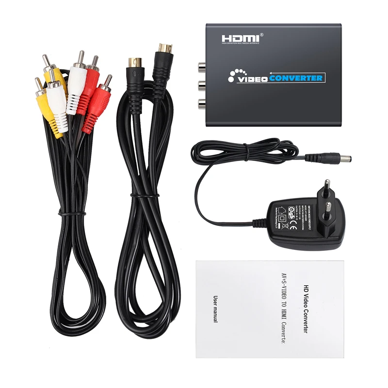 Neoteck 3RCA AV CVBS Композитный S видео R/L аудио HDMI адаптер Upscaler 720P 1080P для DVD VCR PS2 Video