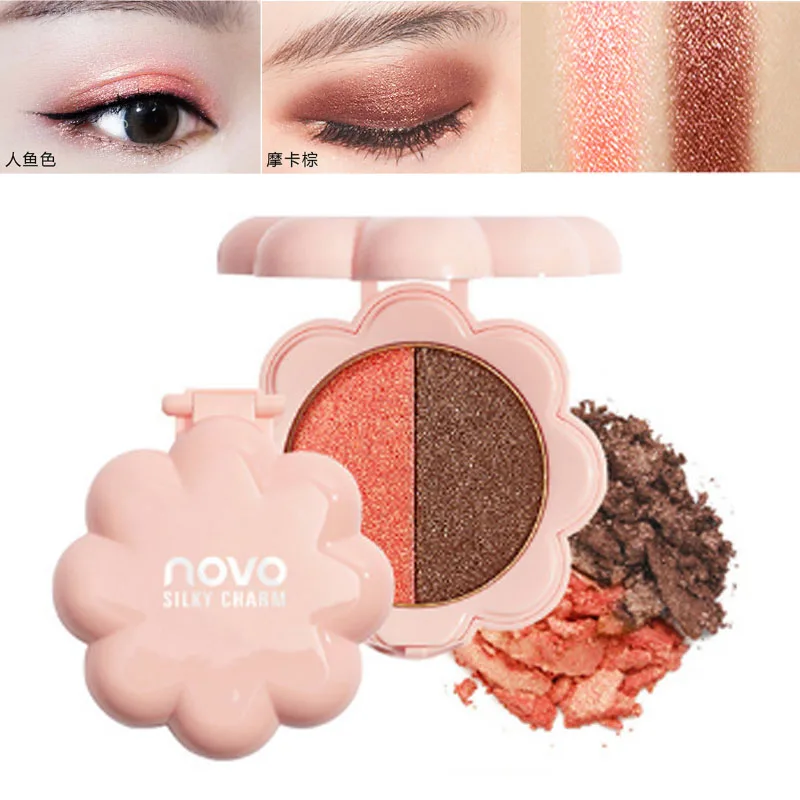 

Novo brand new Shimmer Glitter Matte eyeshadow Palette long lasting Pigmented mermaid red shimmer eye shadow makeup BN077