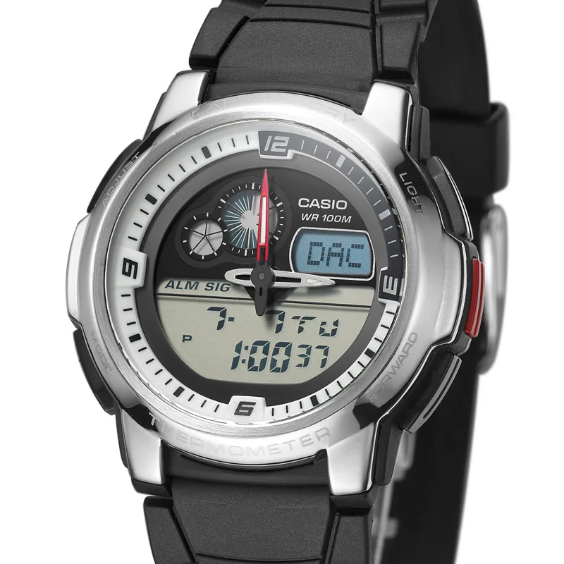 Casio Часы студенческие спортивные часы Многофункциональный Электронный двойной