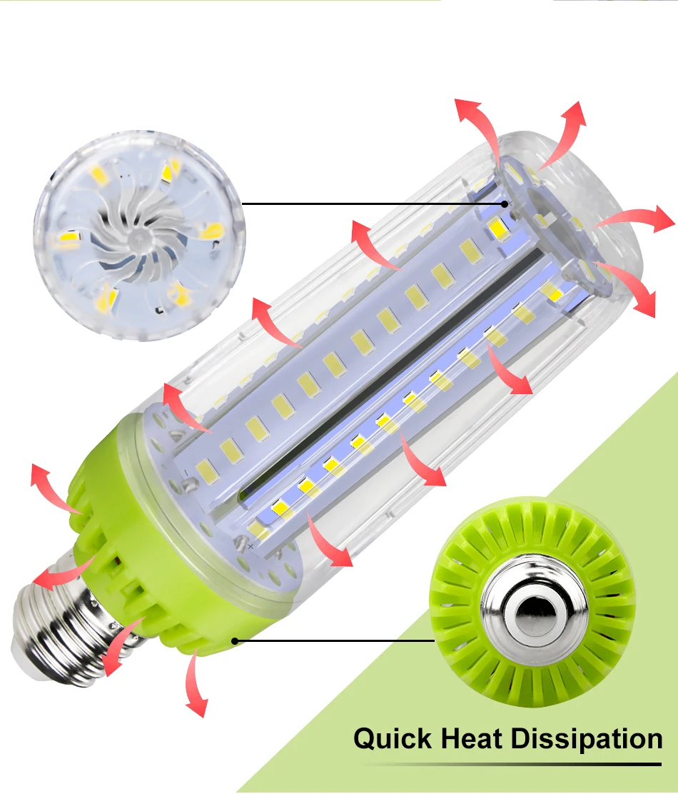 AC85-265 E27 лампочка-Кукуруза Светодиодная лампа 110 V Led лампы в форме свечи света E14 лампа дневного света мощностью 10 Вт, 15 Вт, 20 Вт, хит продаж Lampara