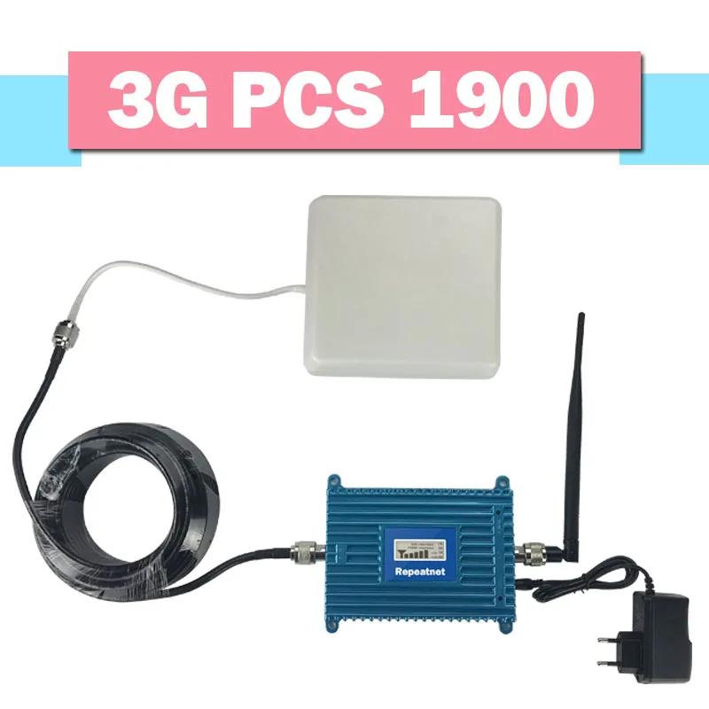 

Walokcon 3G PCS 1900 Cellular Signal Booster UMTS1900 Cell Phone Amplifier PCS 1900 3G Repeater LCD Display 70dB Gain America//