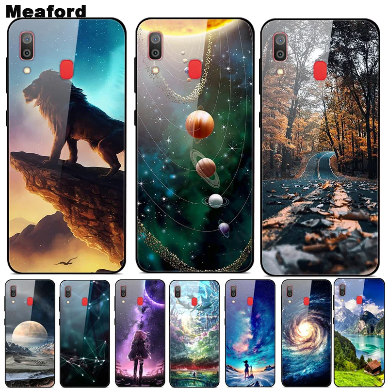 

For Samsung A30 A 30 2019 Case Tempered Glass Case Hard Back Cover Phone Case For Samsung Galaxy A50 A305 A305F TPU Bumper Cases
