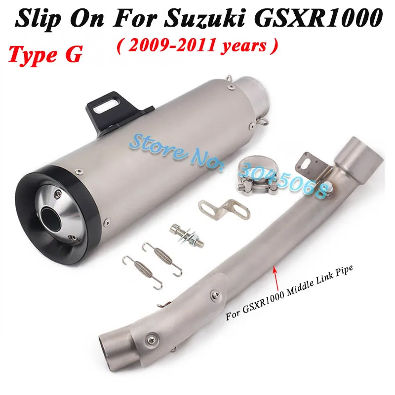 Слипоны для Suzuki GSXR1000 GSX R1000 K9 2009-2011 мотоцикл Akrapovic глушитель модифицированный глушитель Соединительная труба