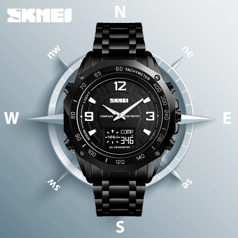 

Skmei Men's Digital Watches Chronograph Calorie Wrist Men's Watch Pedometer Stop Watch Alarm Clock Countdown Waterproof relogio