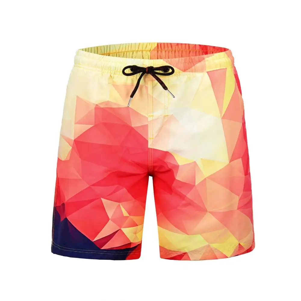

Mens Beach Board Shorts Geometric Printed Mens Sports Surf Swimwear 2019 Male Surfing Shorts High Quality Breathable Swimsuit