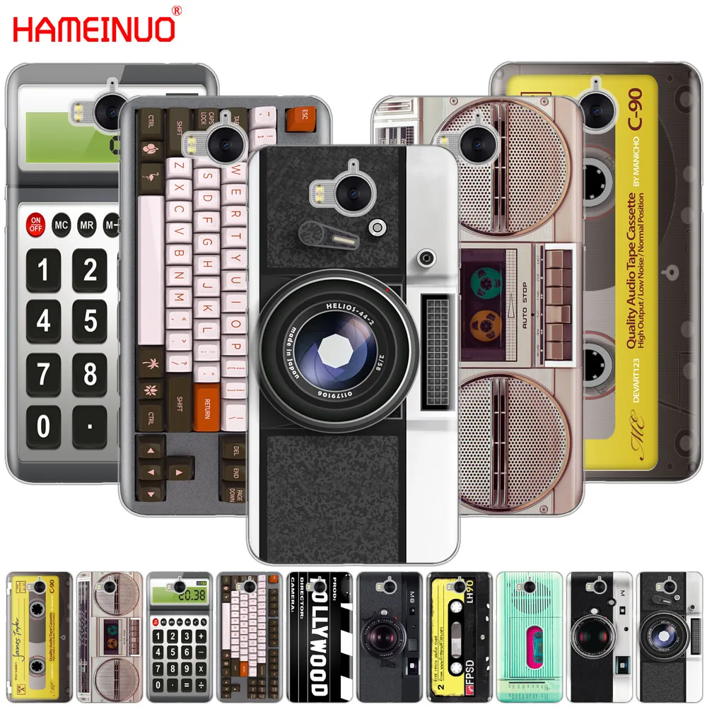 

Retro Camera Cassette Boombox Calculator Keyboard phone Cover Case for huawei honor 3C 4X 4C 5C 5X 6 7 Y3 Y6 Y5 2 II Y560 2017