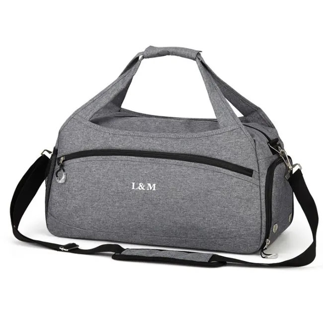 Высокое качество, водонепроницаемая мужская сумка для путешествий, большая вместительность, Женская многофункциональная сумка для багажа, дорожная сумка для путешествий, большая сумка на плечо - Цвет: Gray