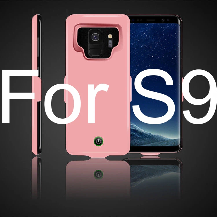 6 стран, Прямая поставка, для samsung Galaxy S9, чехол, зарядное устройство, чехол для S9Plus+, расширенный, портативный, чехол с зарядкой - Цвет: For S9 Pink