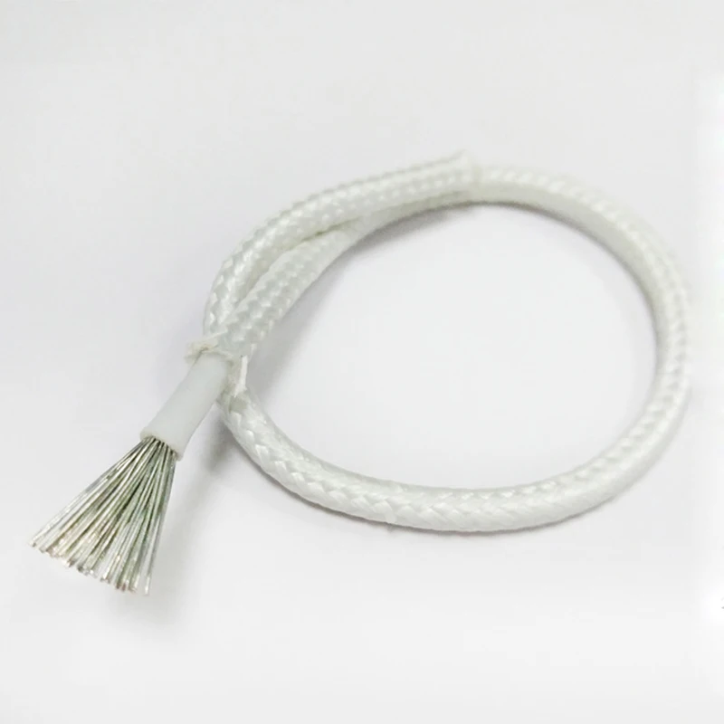 UL3122 Silicone Braided Wire 50M High Temperature Wire Glass Fiber Silicone Rubber Flame Retardant Tinned Soft Copper Cable      (4)