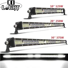 CO LUCE 52 W 104 W 156 W Ha Condotto La Luce Bar 10 20 30 pollici Combo Fascio 10D Barra di Led fuori strada per il Camion Auto 4×4 SUV ATV 12 V 24 V Della Lampada di Guida
