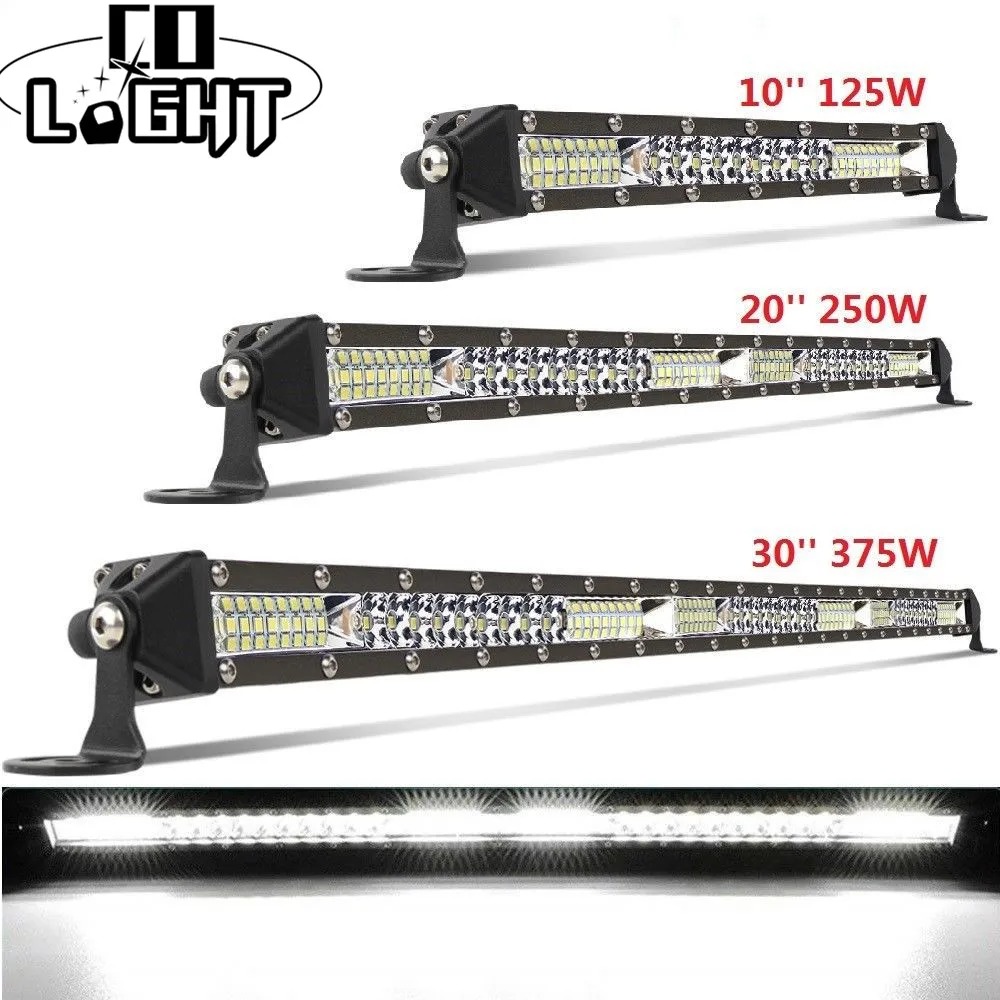 Najtaniej Światło co 52W 104W 156W listwa świetlna led 10 20 30 cal wiązka kombi 10D listwa led Offroad dla samochodów ciężarowych 4x4 SUV ATV 12V 24V lampa do jazdy