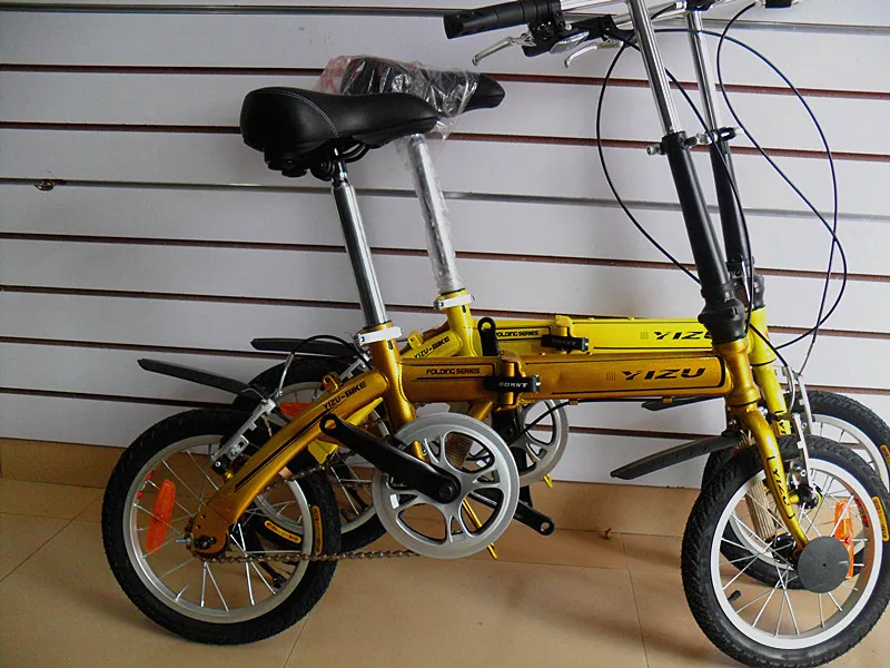 Yizu 14 double folding bicycle folding bicyclein Bicycle from Sports