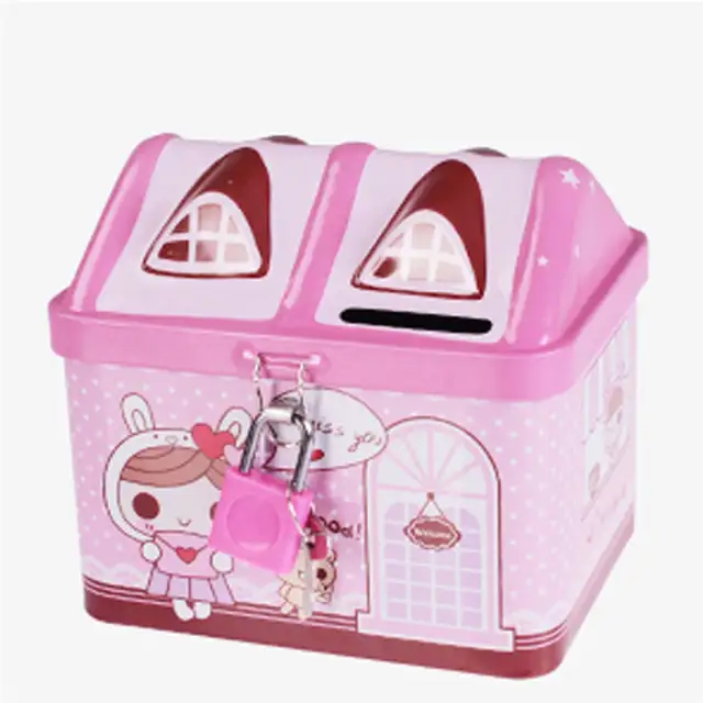 house shaped piggy bank