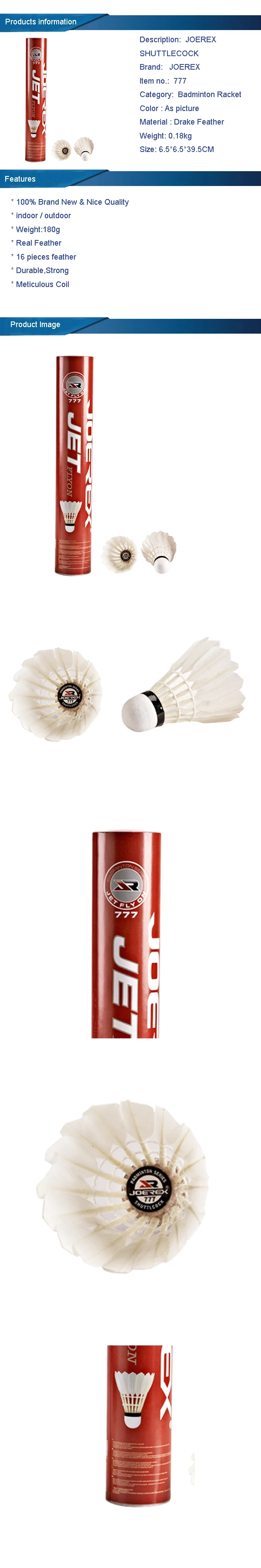 JOEREX 12pcs White Duck Feather Shuttlecocks Badminton Birdies Ball Sport Training (2)