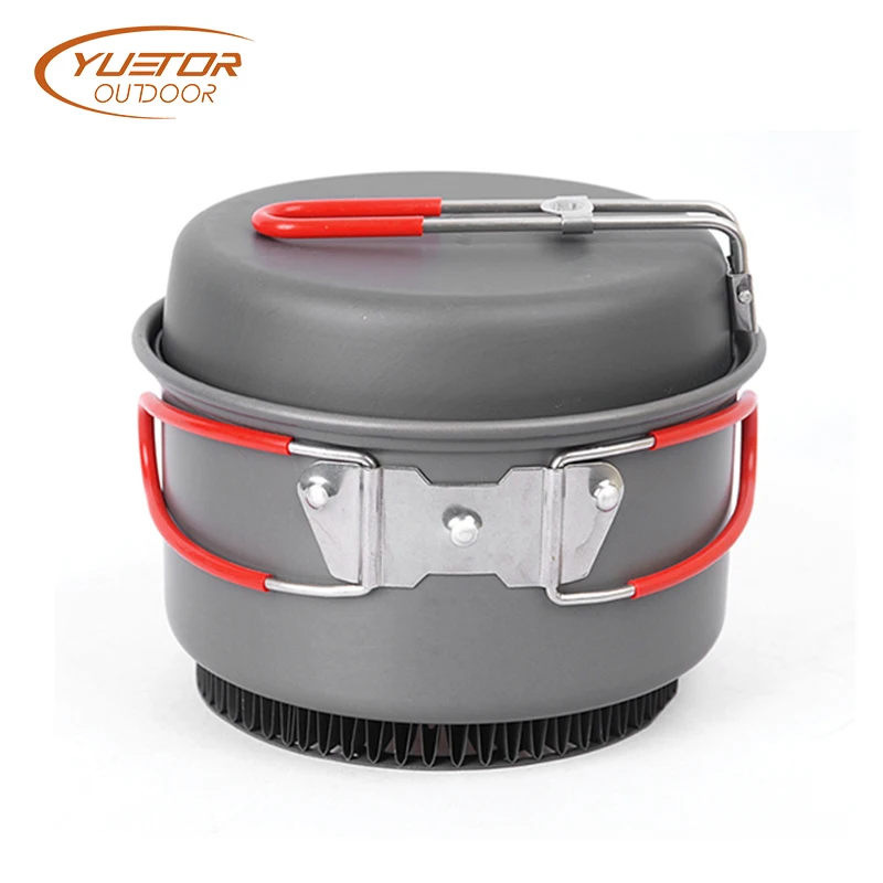 

YUETOR OUTDOOR 2 PCS 1 SET Cookware Set Ultralight Titanium Pot Frying Pan Outdoor Camping Titanium Bowl Titanium Cup Picnic