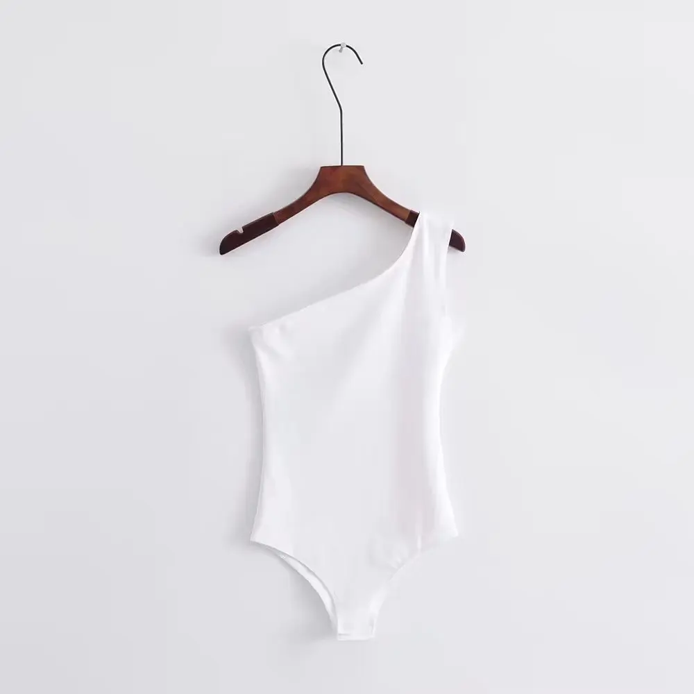 Jellpe 2018 New Basic One Shoulder Bodysuit Rib Knit Elegant Women Sexy Spring Bodysuits Fashion Skinny Bodysuit Jellpe 2018 New Basic One Shoulder Bodysuit Rib Knit Elegant Women Sexy Spring Bodysuits Fashion Skinny Bodysuit