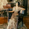 2022 new fashion women's dresses Vintage Palace Wind France Slim Large Long Dress Female Summer ► Photo 1/6