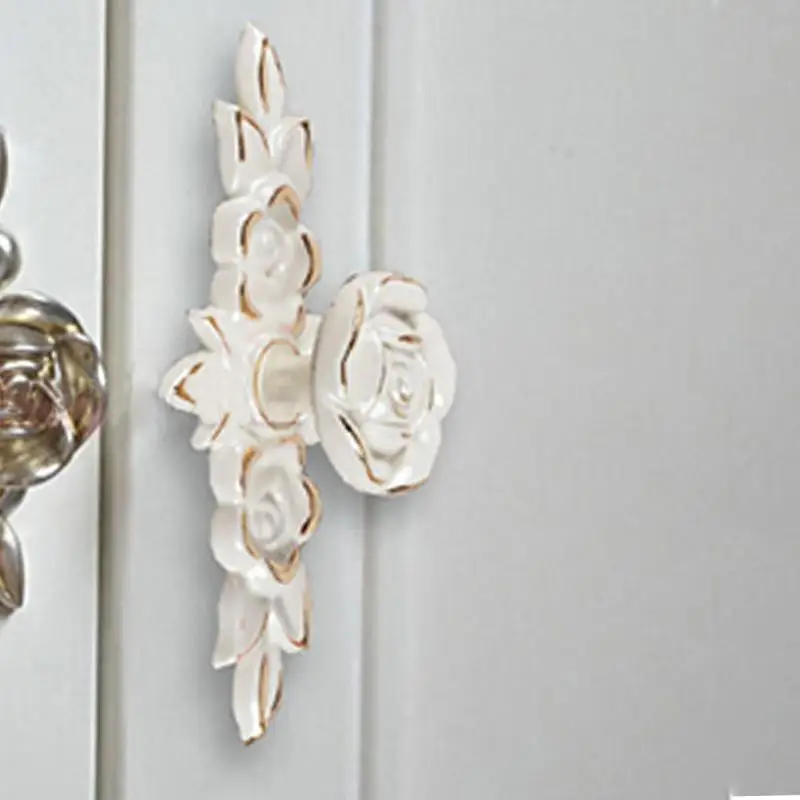Antique Cabinet Drawer Handle Gold Rose Cabinet Handle Door Drawer