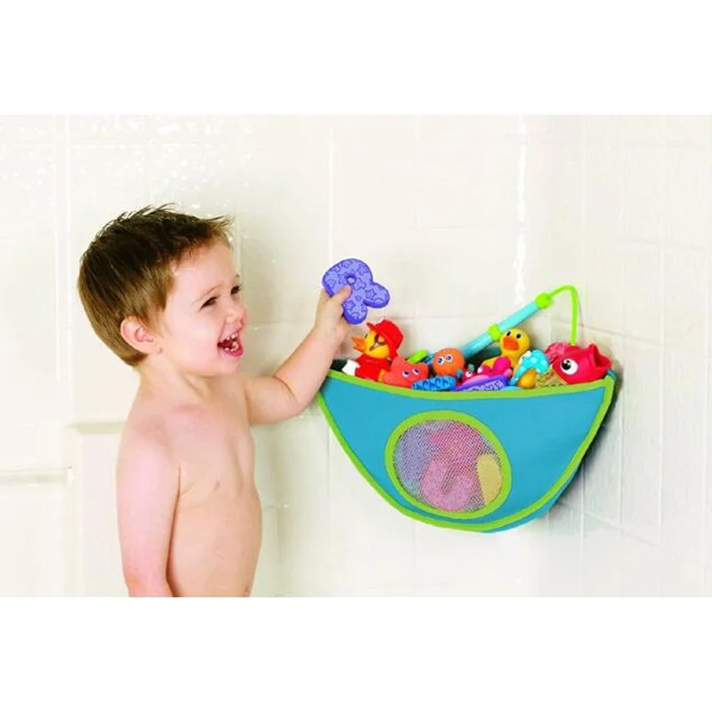 TOFOCO детские игрушки для ванной, чехол для хранения, 2 цвета, выбор плиточных присосок, треугольный дизайн, игрушки, органайзер, держатель