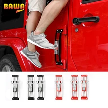 BAWA font b Exterior b font Door Panels Foot Pegs for Jeep Wrangler JK 2007 2017
