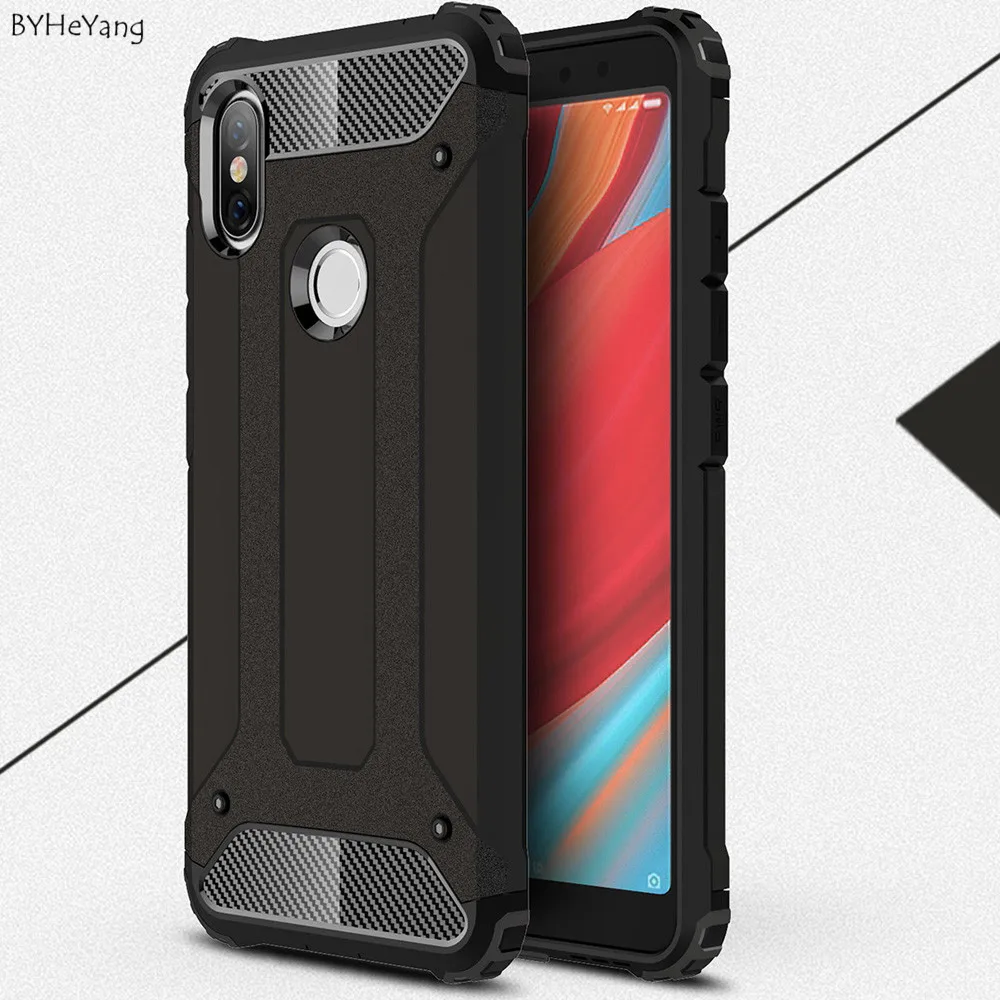 BYHeYang. Для Xiaomi Redmi S2 чехол S 2 Чехол Жесткий ПК + ТПУ Прочный гибридный защитный