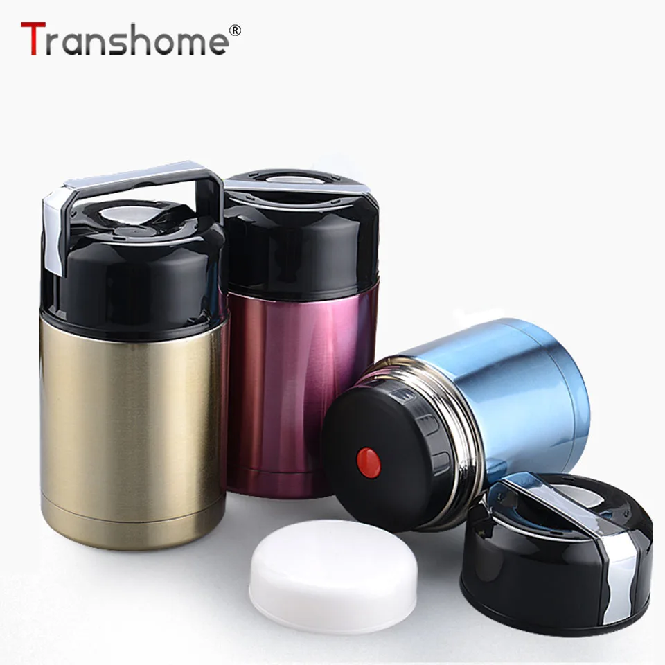 

Transhome 1000ml Thermos Lunch Box Stainless Steel Thermos For Food Large Capacity Vacuum Flask Bottle Travel Thermos Cups Mug