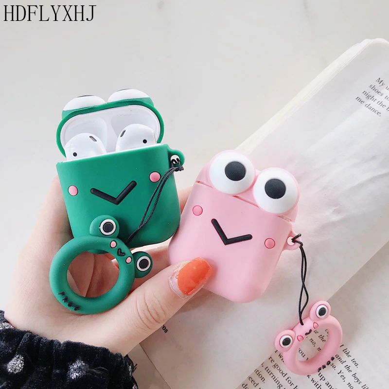HDFLYXHJ Bluetooth Беспроводная сумка для наушников Airpods чехол 3D Мультфильм Лягушка принц