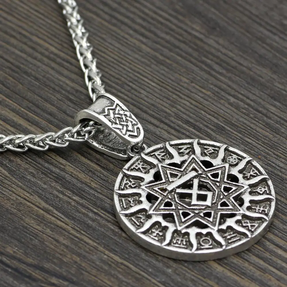 wonderful Two-sided Talisman Amulets Viking Runes Slavic Kolovrat Star ...