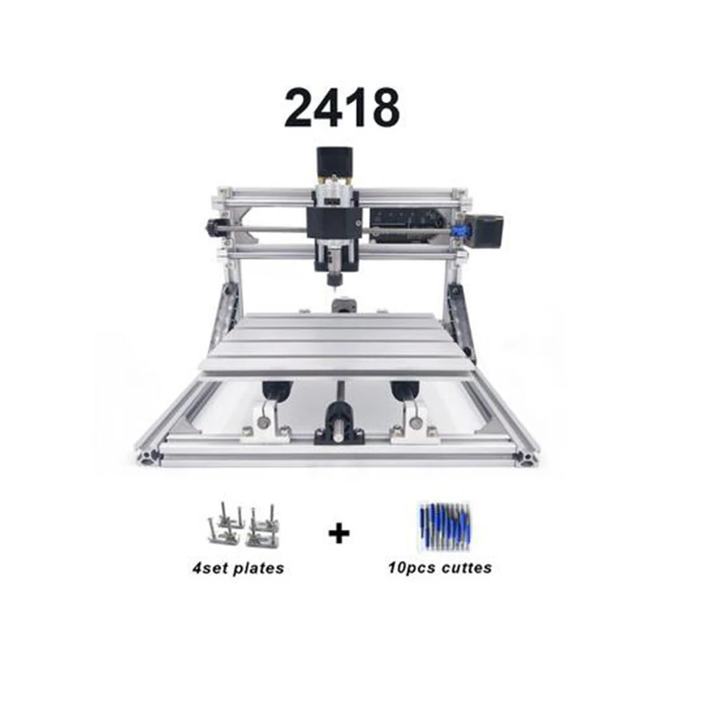 CNC2418 с ER11 DIY мини ЧПУ гравировальный станок лазерная гравировка Pcb ПВХ фрезерный