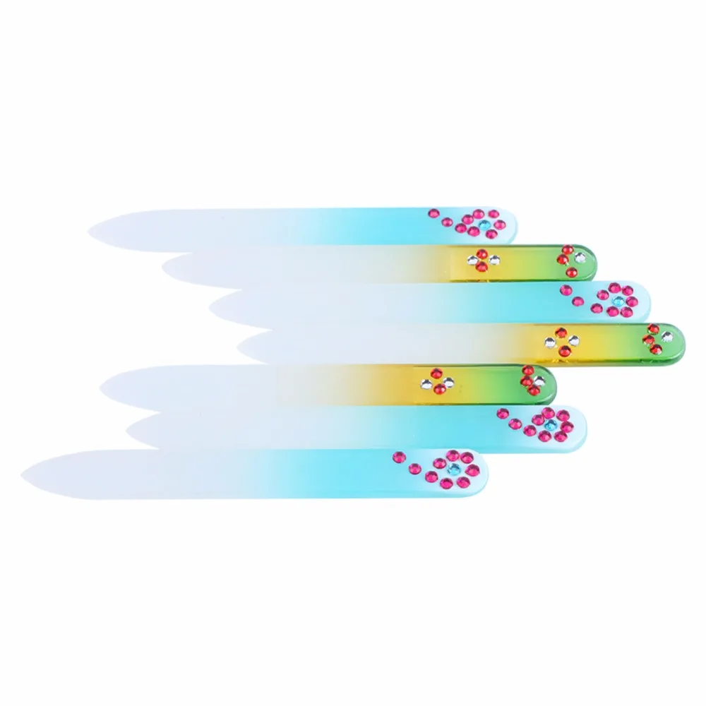 5 шт. профессиональная пилка для ногтей из хрустального стекла с цилиндрической