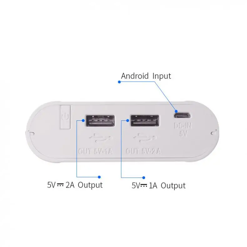 USB Li-Ion интеллектуальное зарядное устройство для батареи, умный мобильный внешний аккумулятор, чехол с поддержкой аккумуляторов 4x18650 и двумя выходами для смартфона