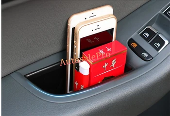 

left hand drive Black Interior Front Side Door Storage Box Phone Holder For Audi A4 B8 2008 2009 2010 2011 2012 2013 2014 2015