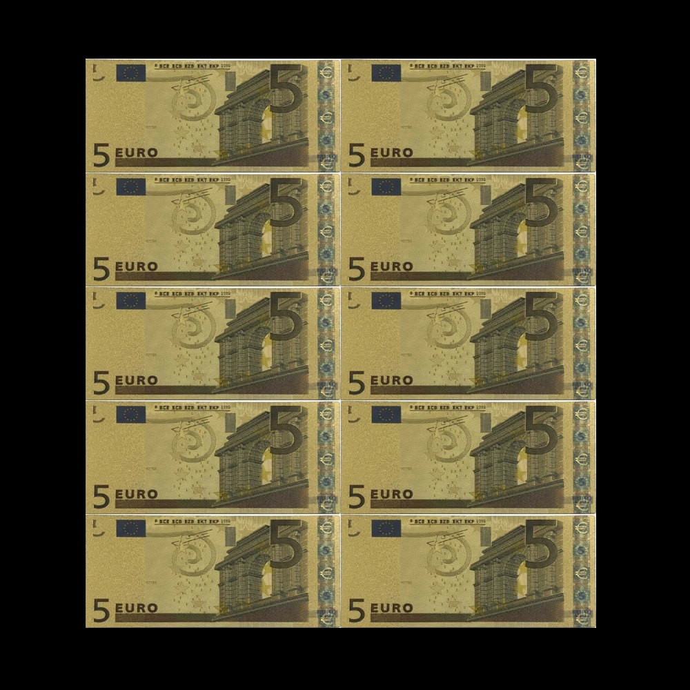 style 1 10 шт./лот Цветной евро 200 евро банкнот в центре сообщений в течение 24K Gold изысканная ручная работа; Коллекция подарков - Цвет: style 1