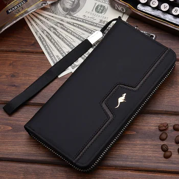 

Original Long Wallets For Men Classic Card Holder Long Men Purse Hot Sale Zipper Big Capacity Luxury Male Clutch Wallet MWS184-9