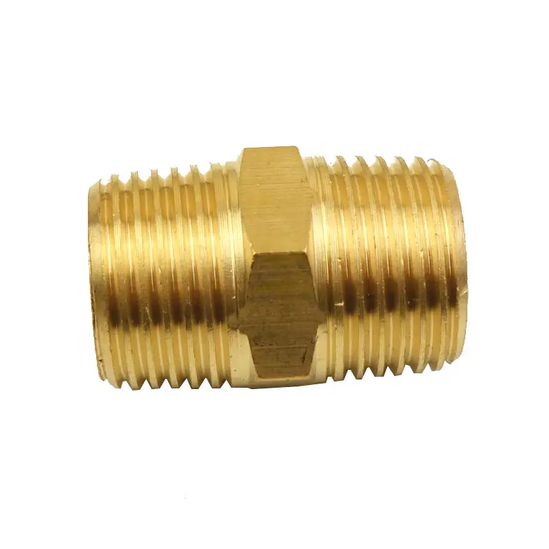 Tubo de latón montaje hexagonal adaptador pezón conector de 1/8 \