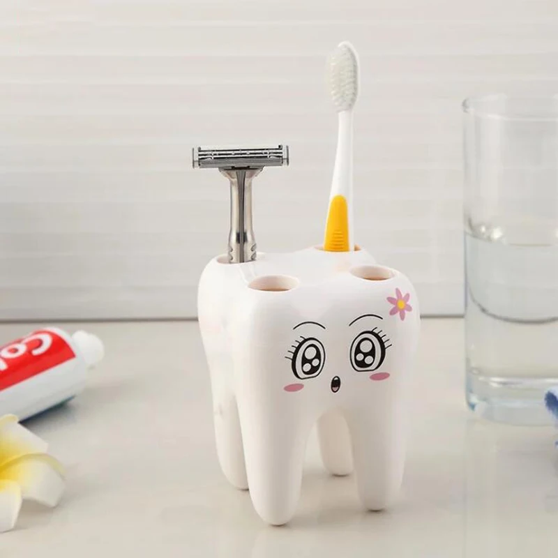 

Storage Rack Tooth Shape Place Toothbrush Kitchen & Home Bathroom Storage ABS Gadget Toothbrush Box Drop Shipping