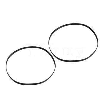 

Yibuy 2PCS 296mm Perimeter Rubber Turntable Belt for Record Player Gramophone