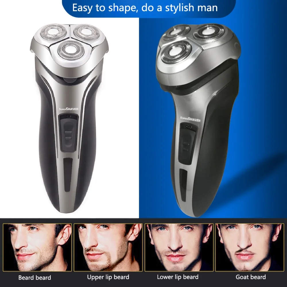 

Suker Waterproof Electric Shaver Rechargeable 110V US Plug With Floating Blade Heads Clean Brush Fror Men's Beard Trimmer
