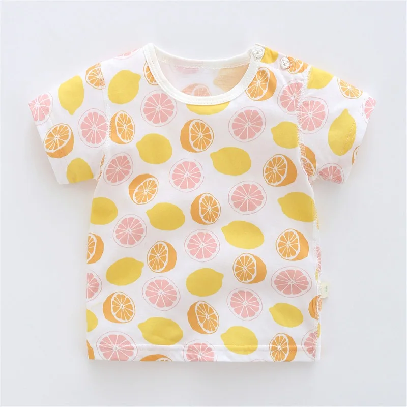 CROAL CHERIE Baby Girls Boys T-Shirt Cotton Children's Shirts Fashion O-Neck Kids Girls Summer Children Clothing Tops 73-110cm  (10)