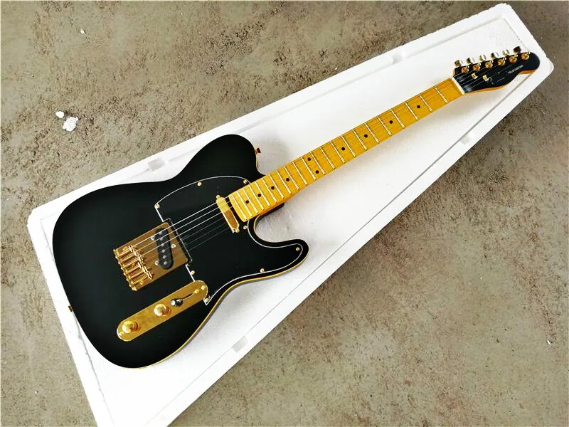 Top Quality GYTL 2035 Matte black with Gold hardware maple fretboard