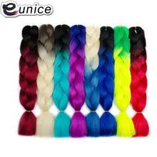 Евники 24 дюймов Крупногабаритные Вязание косичками волос 100 г/упак. синтетические волосы блондинка «кроше» с эффектом деграде(переход от темного к заплетённые волосы T1B/4/27